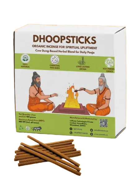 Dhoopsticks – Premium Cow Dung Base with Natural Fragrances (Loban, 100 gms)