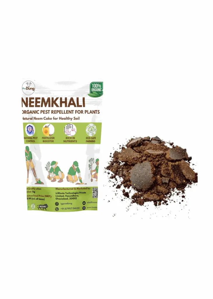 Produng Neemkhali Organic Fertilizer – Natural Neem Cake Powder for Plants & Gardening (1 kg)